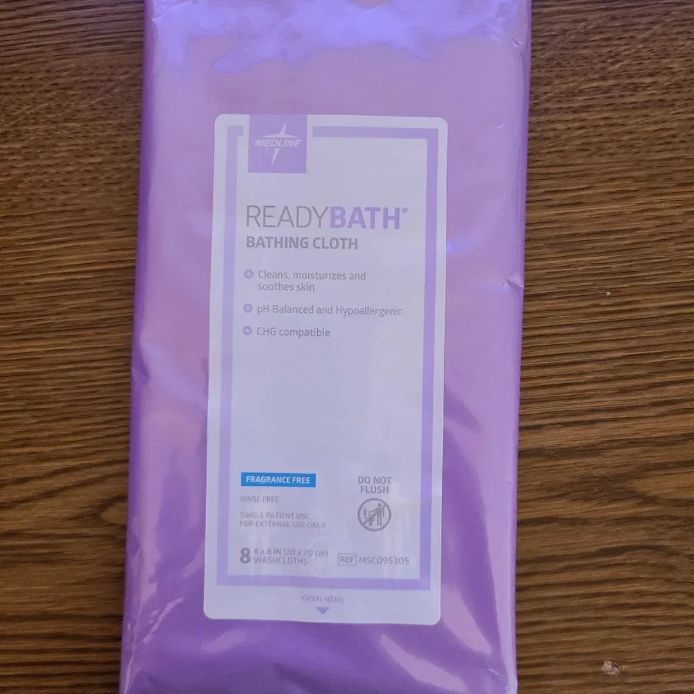 3 Pack Medline ReadyBath 8 Disposable Bathing Cloths For Personal Care!